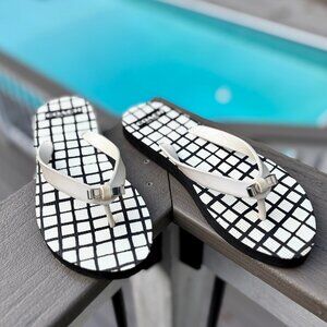 Coach Flip Flops with Bow Detail